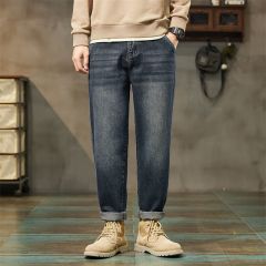 唐狮秋冬季牛仔裤男潮牌直筒宽松休闲韩版潮流百搭哈伦长裤子男GT